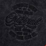 KAM Embossed Zip Thru Hoody - black